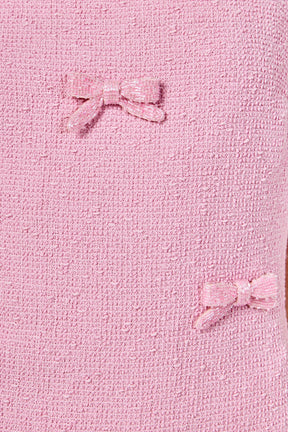 ENDLESS ROSE - Gracie Bow Embellished Sleeveless Mini Dress - DRESSES available at Objectrare