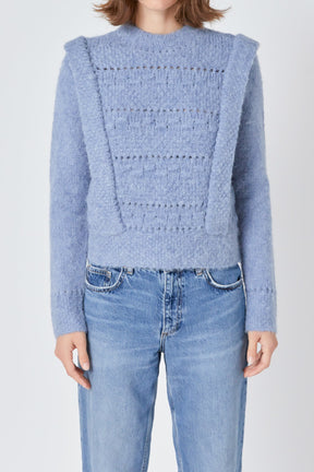 ENDLESS ROSE - Chunky Wool Knit Detailed Sweater - SWEATERS & KNITS available at Objectrare