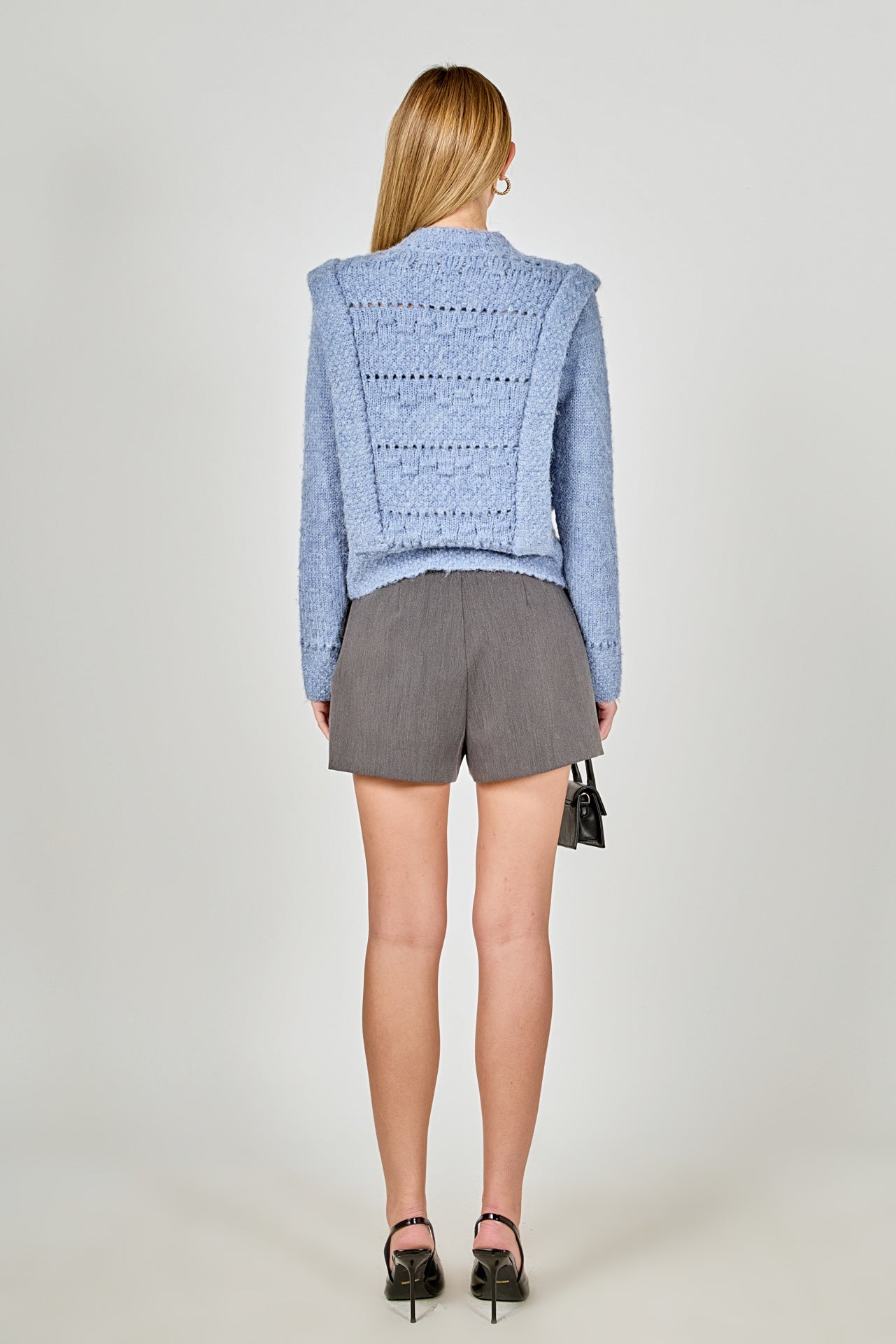 ENDLESS ROSE - Chunky Wool Knit Detailed Sweater - SWEATERS & KNITS available at Objectrare