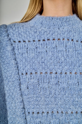 ENDLESS ROSE - Chunky Wool Knit Detailed Sweater - SWEATERS & KNITS available at Objectrare