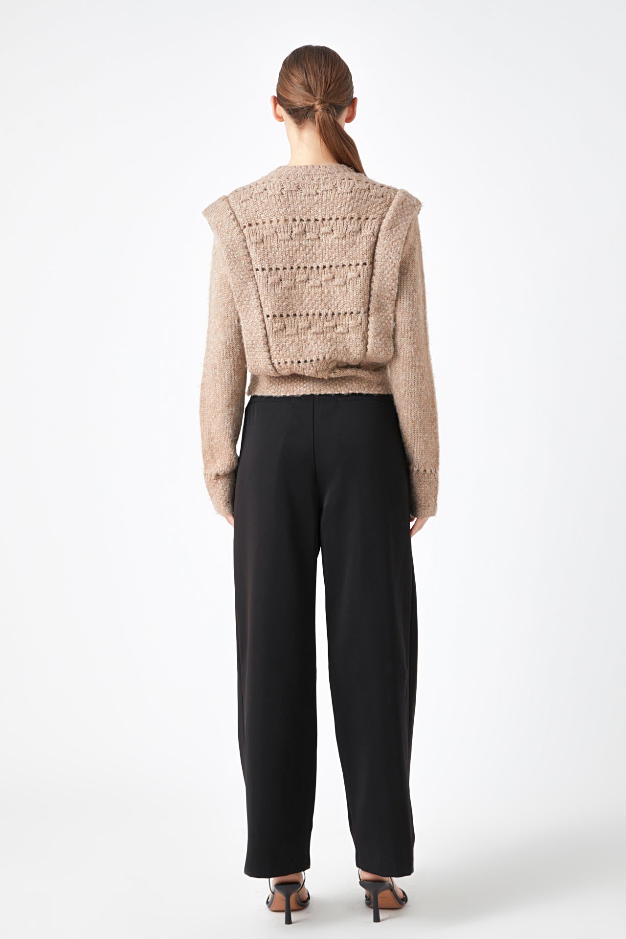 ENDLESS ROSE - Chunky Wool Knit Detailed Sweater - SWEATERS & KNITS available at Objectrare