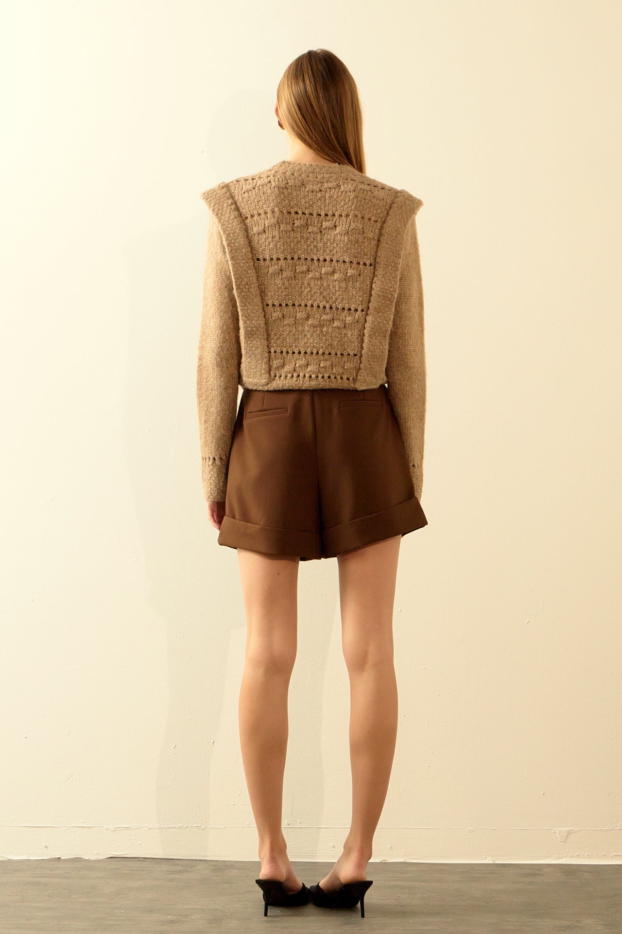 ENDLESS ROSE - Chunky Wool Knit Detailed Sweater - SWEATERS & KNITS available at Objectrare