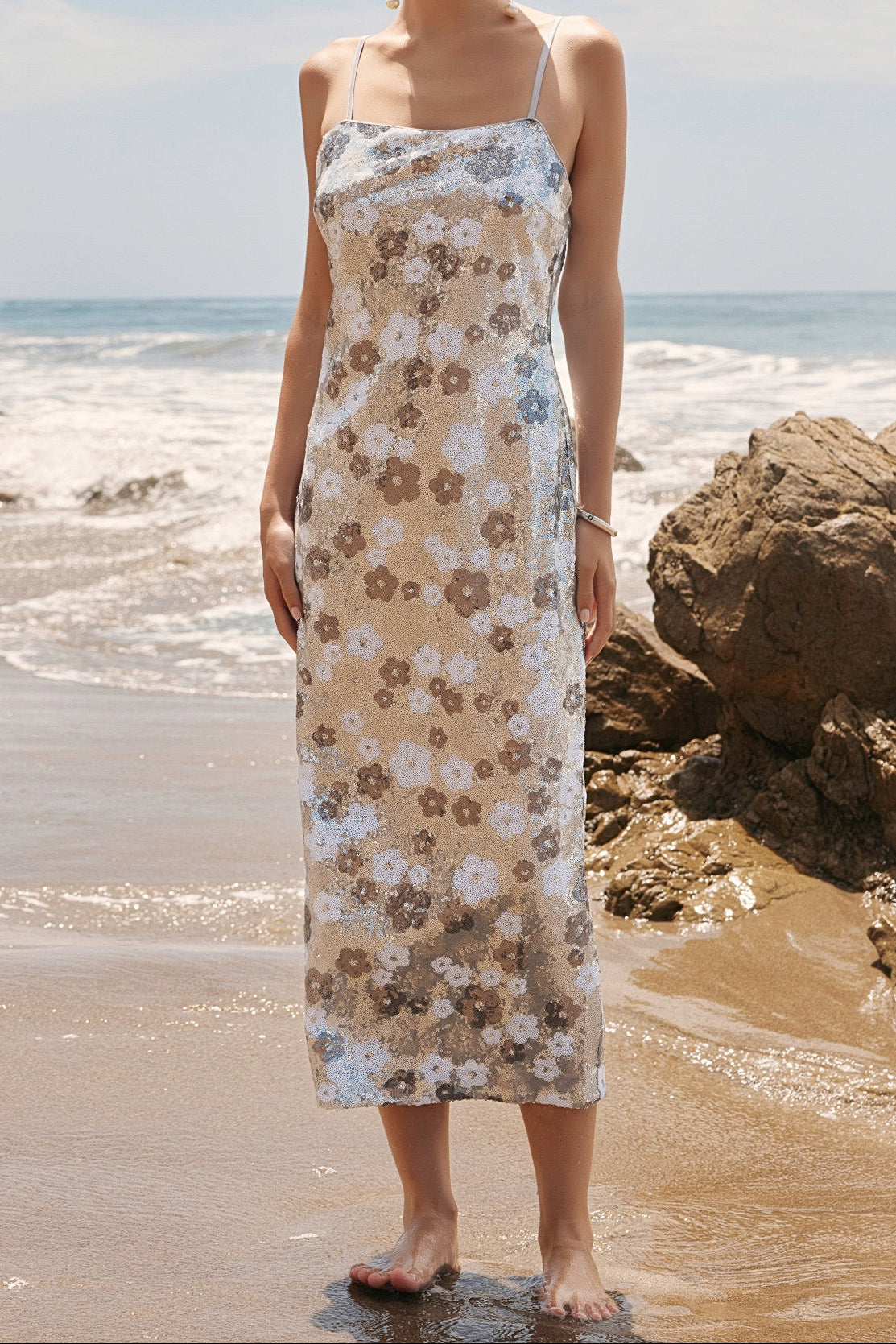 Sequined Midi Dress