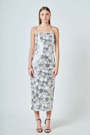 ENDLESS ROSE - Sequined Midi Dress - DRESSES available at Objectrare