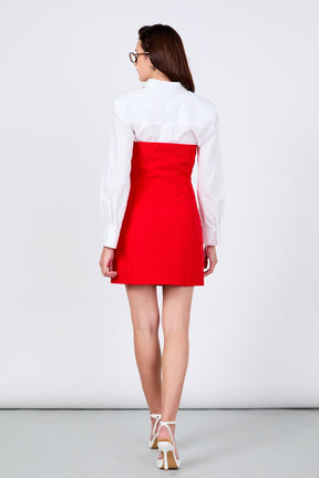 ENDLESS ROSE - Strapless Bow Accent Mini Dress - DRESSES available at Objectrare