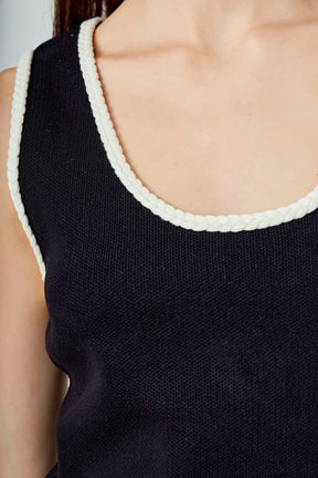 ENDLESS ROSE - Braided knit Top - TOPS available at Objectrare