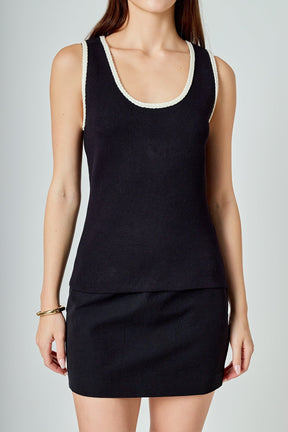 ENDLESS ROSE - Braided knit Top - TOPS available at Objectrare