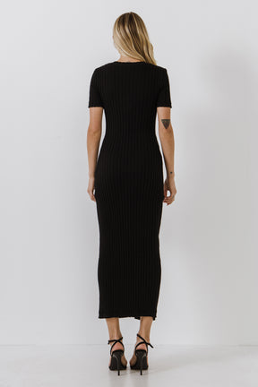 ENDLESS ROSE - Button down Knit Maxi Dress - DRESSES available at Objectrare