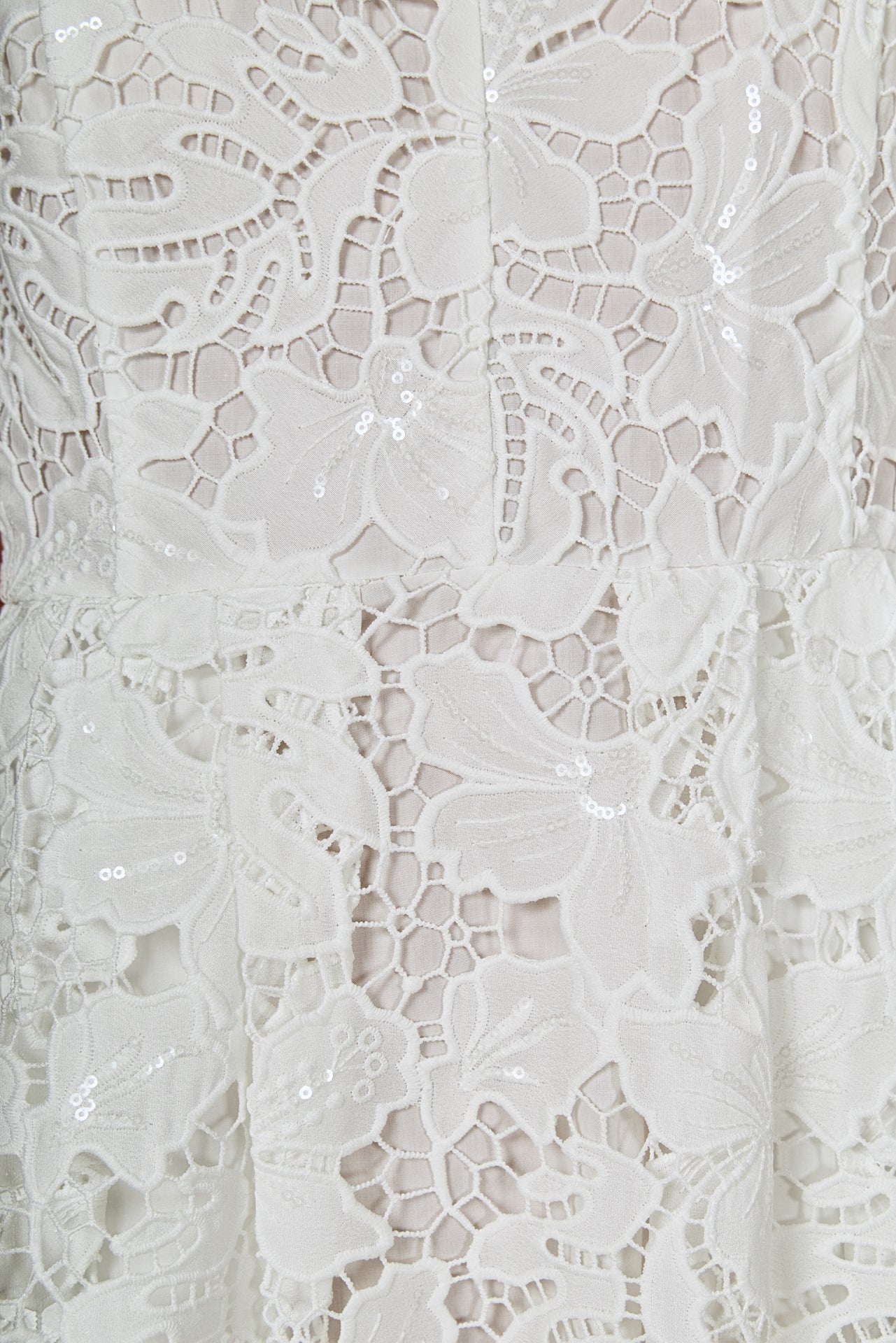 Sequined Lace Midi Dress