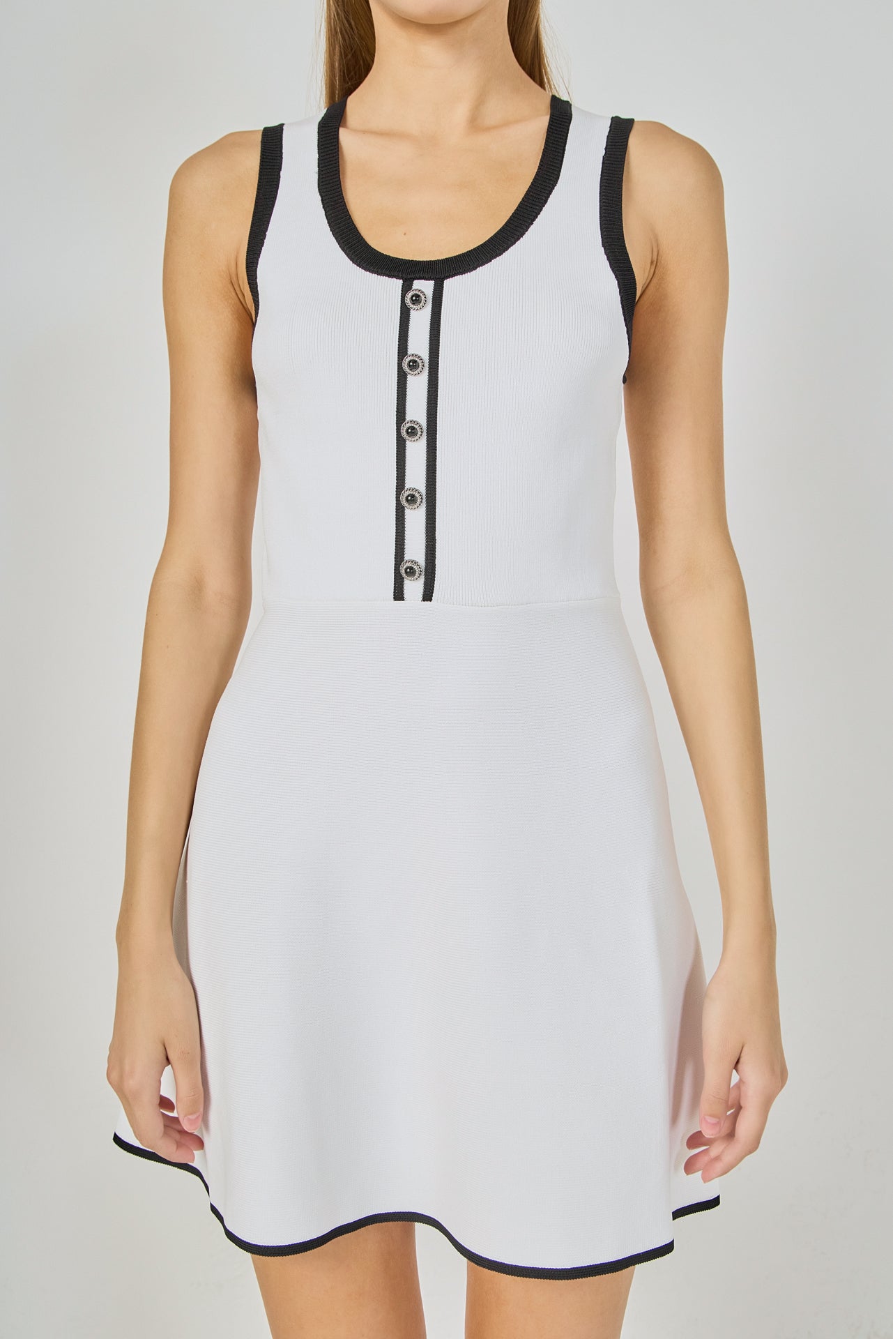 ENDLESS ROSE - Scoop Neck Knit Midi Dress - DRESSES available at Objectrare