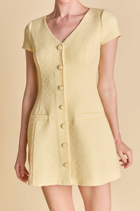 Tweed A Line Mini Dress