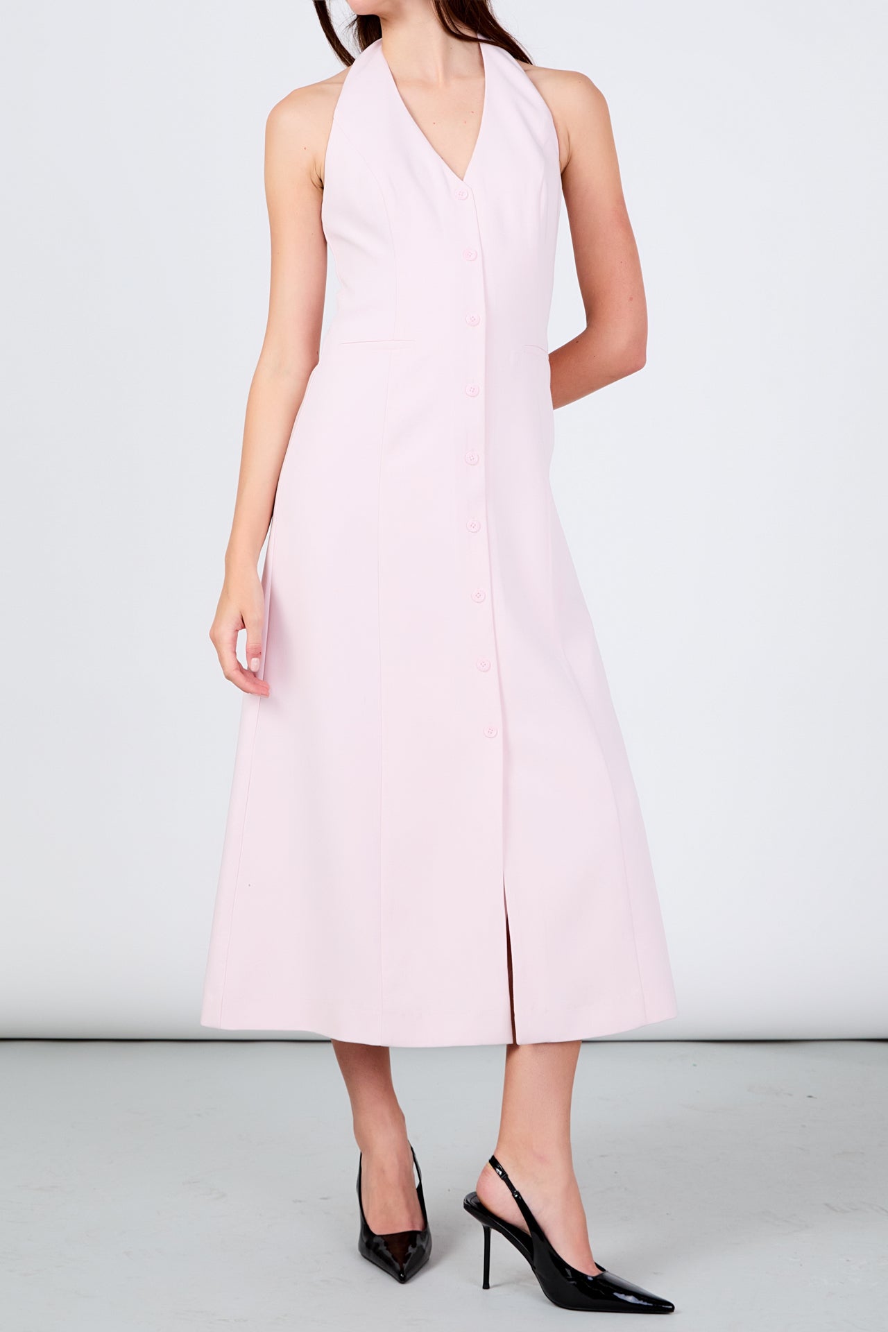 ENDLESS ROSE - Halter Midi Dress - DRESSES available at Objectrare