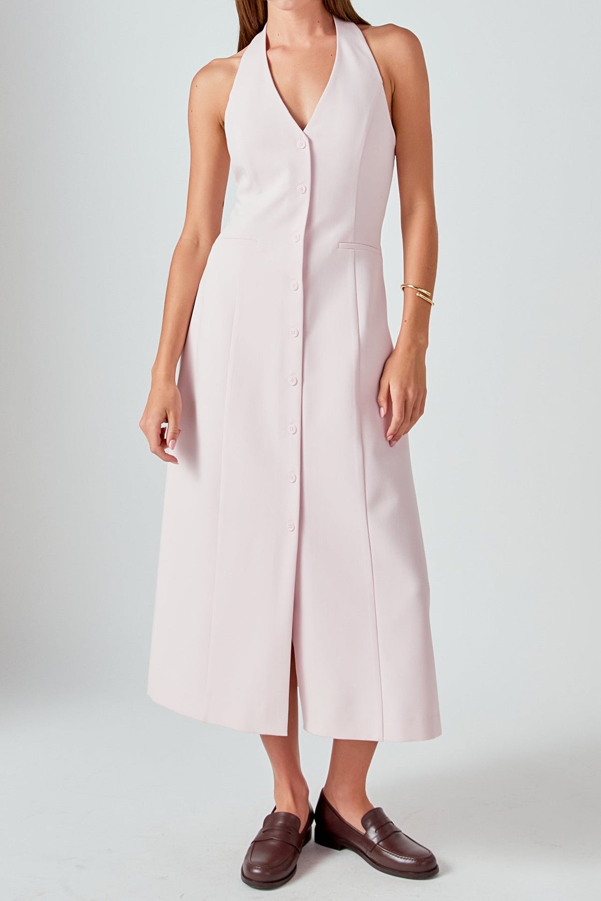 ENDLESS ROSE - Halter Midi Dress - DRESSES available at Objectrare