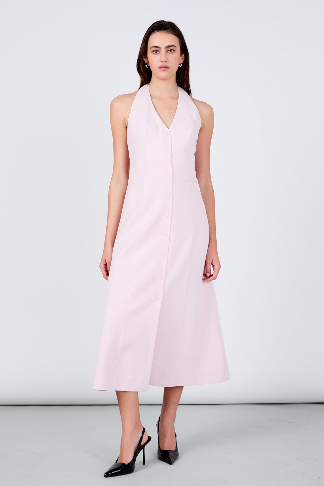 ENDLESS ROSE - Halter Midi Dress - DRESSES available at Objectrare