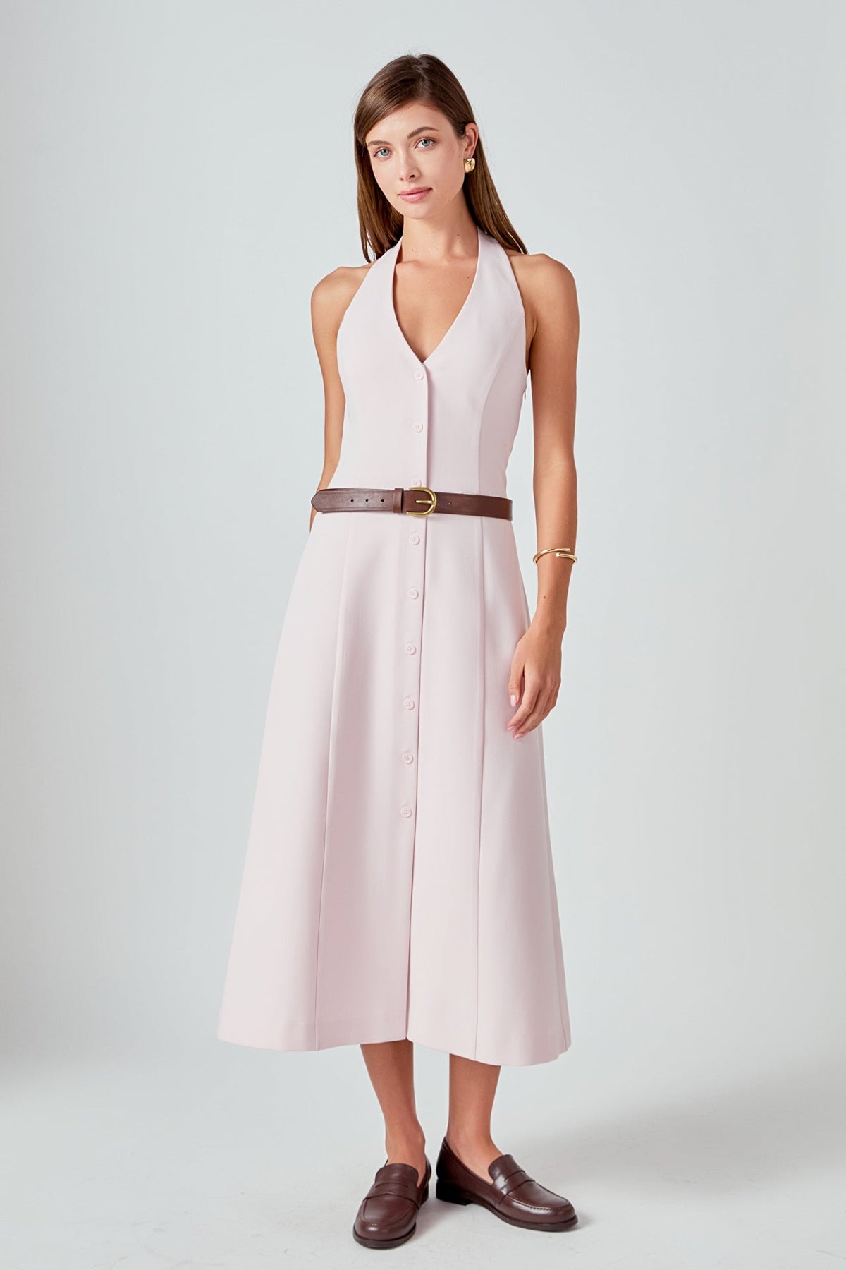 ENDLESS ROSE - Halter Midi Dress - DRESSES available at Objectrare