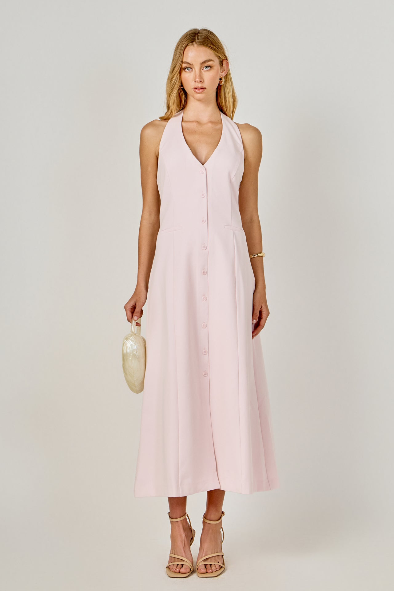 ENDLESS ROSE - Halter Midi Dress - DRESSES available at Objectrare