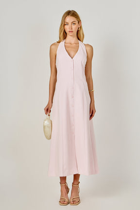 ENDLESS ROSE - Halter Midi Dress - DRESSES available at Objectrare