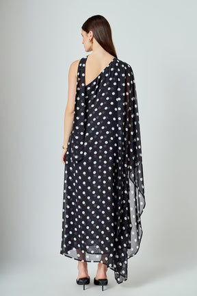 ENDLESS ROSE - Sash Polka Dot Maxi Dress - DRESSES available at Objectrare