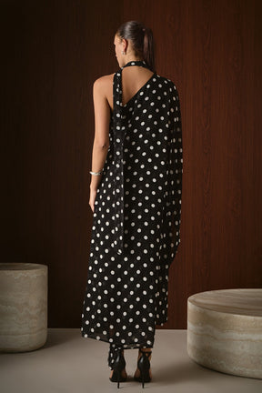 ENDLESS ROSE - Sash Polka Dot Maxi Dress - DRESSES available at Objectrare
