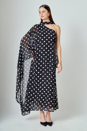 ENDLESS ROSE - Sash Polka Dot Maxi Dress - DRESSES available at Objectrare