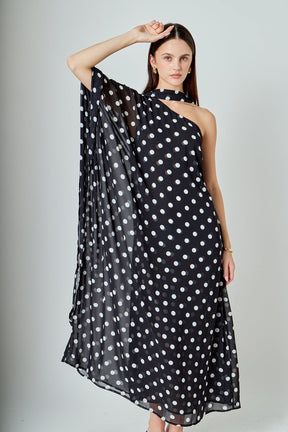 ENDLESS ROSE - Sash Polka Dot Maxi Dress - DRESSES available at Objectrare