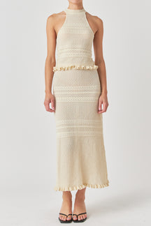 Knit Pointelle Racerback Top