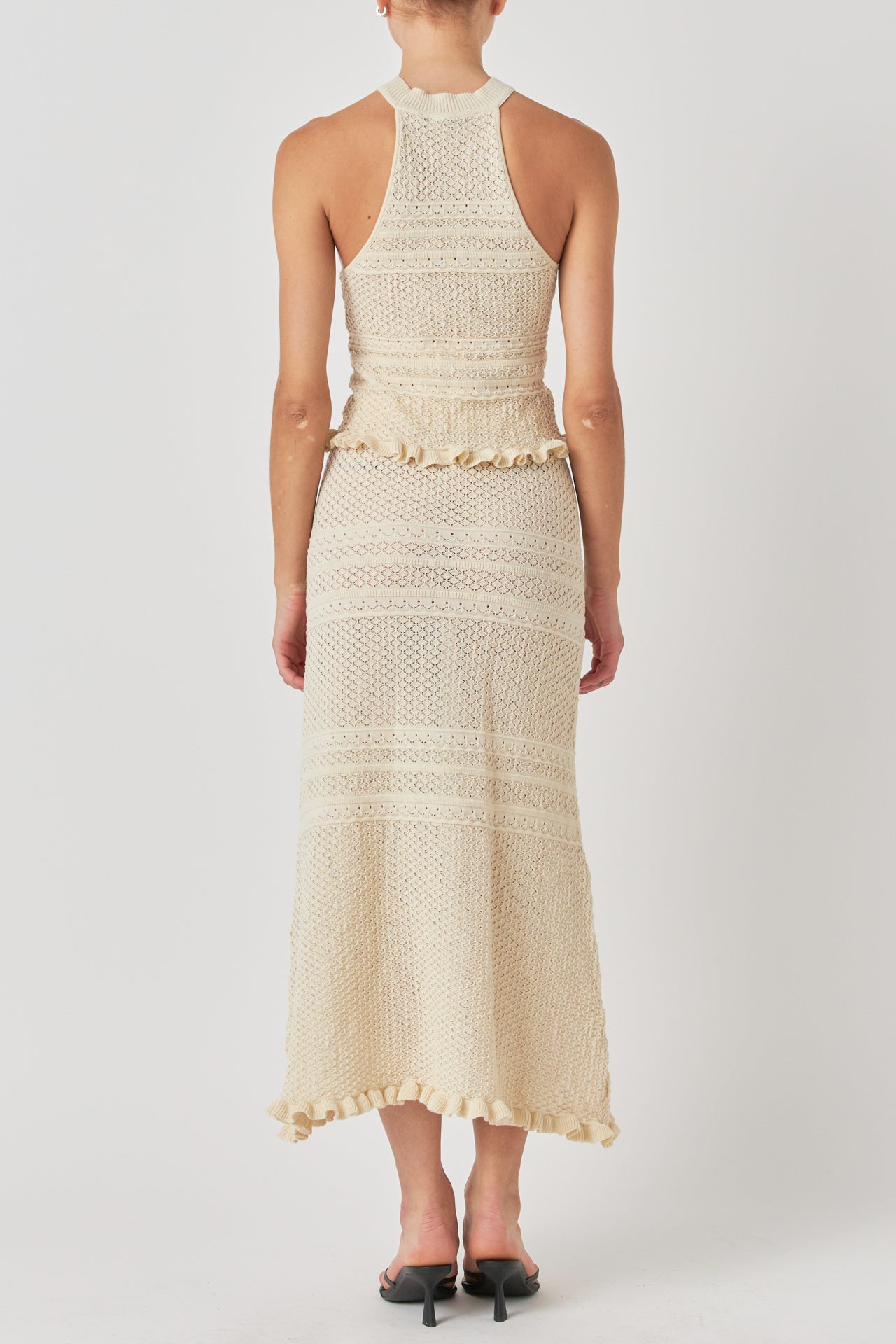 Knit Pointelle Racerback Top