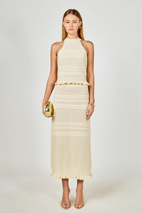 ENDLESS ROSE - Knit Pointelle Racerback Top - TOPS available at Objectrare