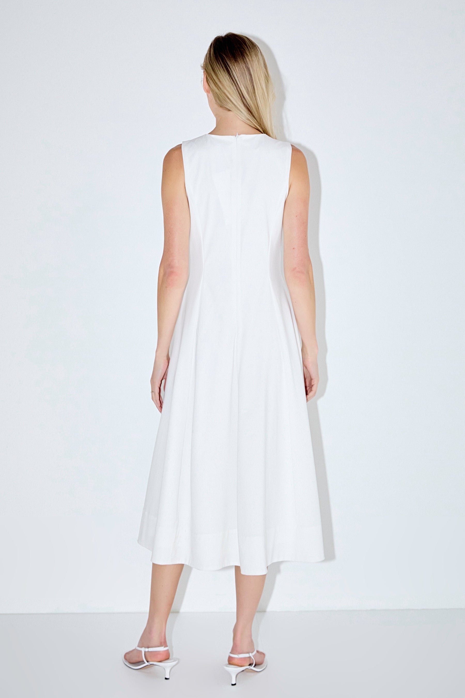 ENDLESS ROSE - Front Bow Tie Midi Dress - DRESSES available at Objectrare