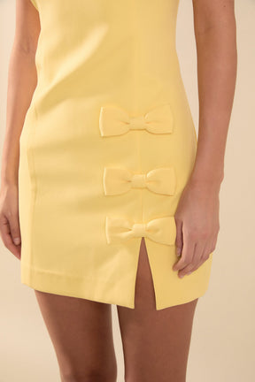 Bow Slit Mini Dress