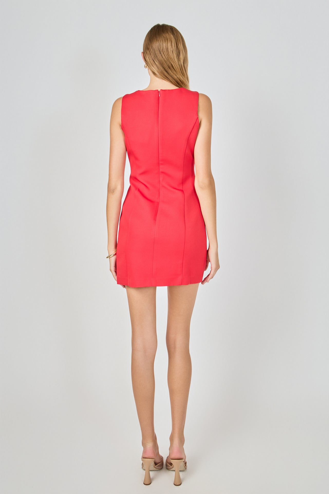 Bow Slit Mini Dress