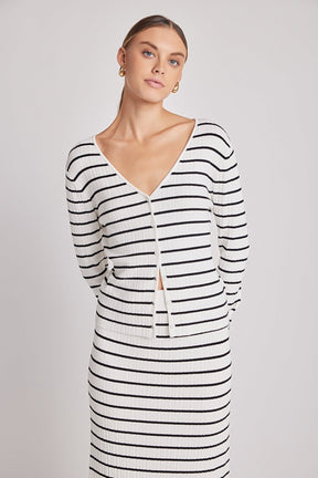 ENDLESS ROSE - Knit Striped Maxi Skirt - SKIRTS available at Objectrare