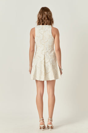 ENDLESS ROSE - Floral Embroidered Mini Dress - DRESSES available at Objectrare