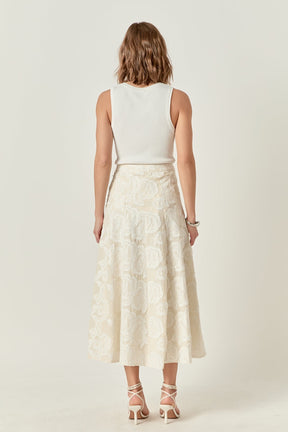 ENDLESS ROSE - Denali Floral Embroidered Maxi Skirt - SKIRTS available at Objectrare