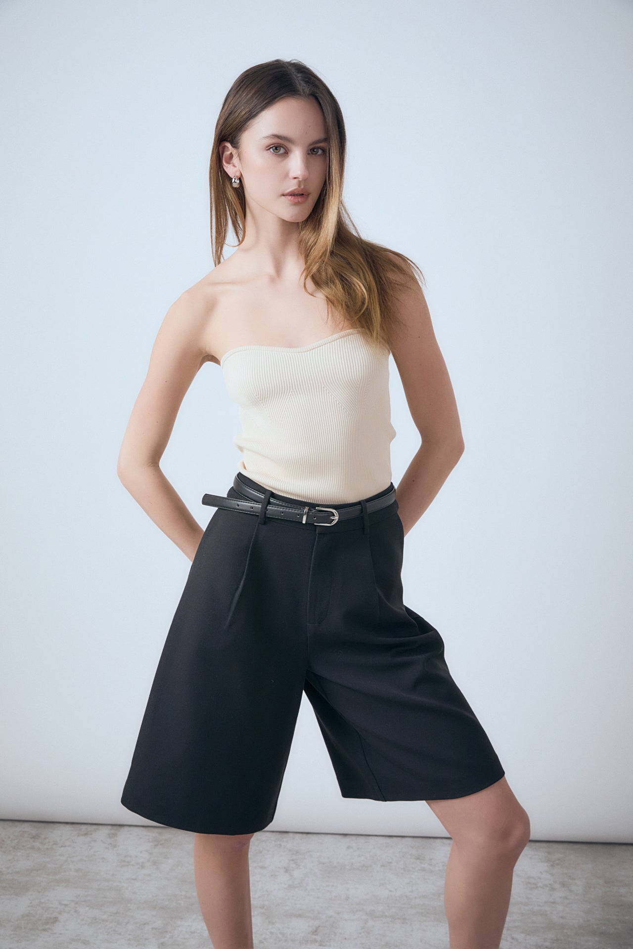 ENDLESS ROSE - Endless Rose - Hana Fitted Knit Tube Top - TOPS available at Objectrare