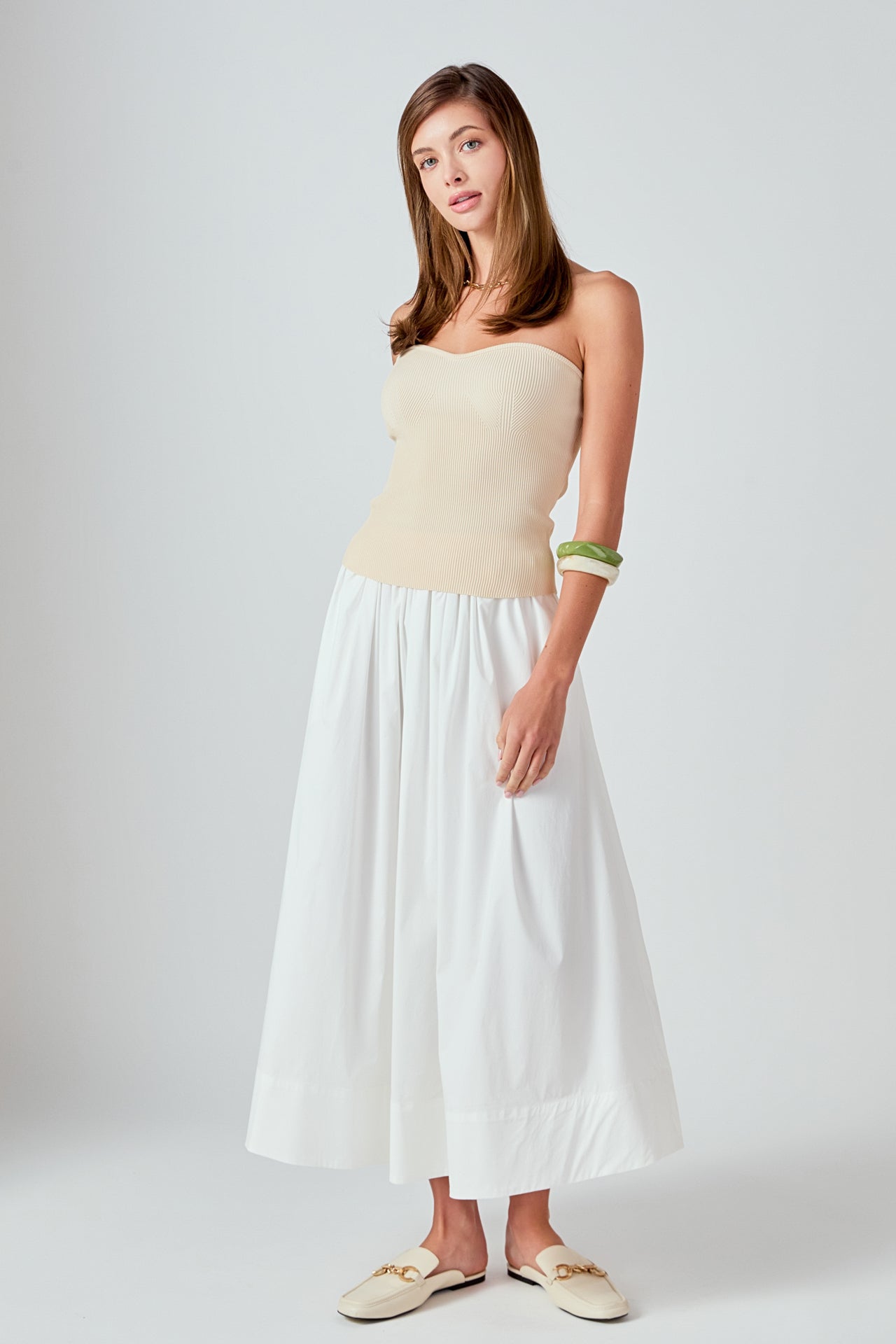 ENDLESS ROSE - Hana Fitted Knit Tube Top - TOPS available at Objectrare