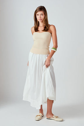 ENDLESS ROSE - Hana Fitted Knit Tube Top - TOPS available at Objectrare