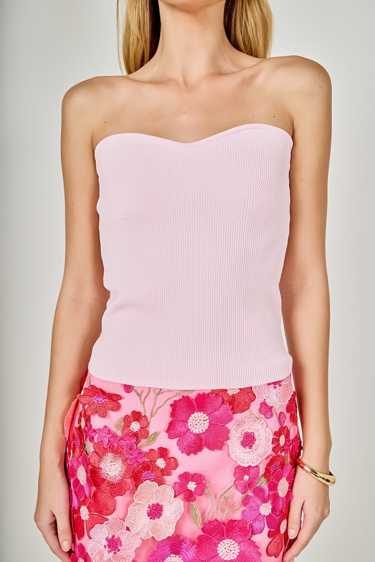 ENDLESS ROSE - Knit Strapless Top - TOPS available at Objectrare