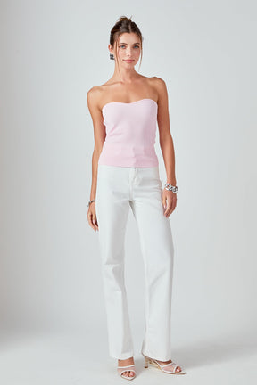 ENDLESS ROSE - Knit Strapless Top - TOPS available at Objectrare