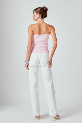 ENDLESS ROSE - Knit Strapless Top - TOPS available at Objectrare