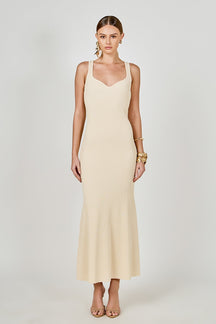 ENDLESS ROSE - Kendall Sweetheart Neckline Ribbed Knit Maxi - DRESSES available at Objectrare