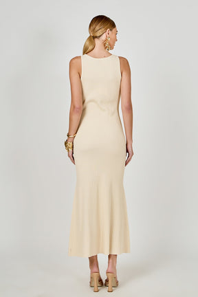 ENDLESS ROSE - Kendall Sweetheart Neckline Ribbed Knit Maxi - DRESSES available at Objectrare