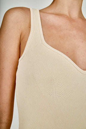 ENDLESS ROSE - Kendall Sweetheart Neckline Ribbed Knit Maxi - DRESSES available at Objectrare