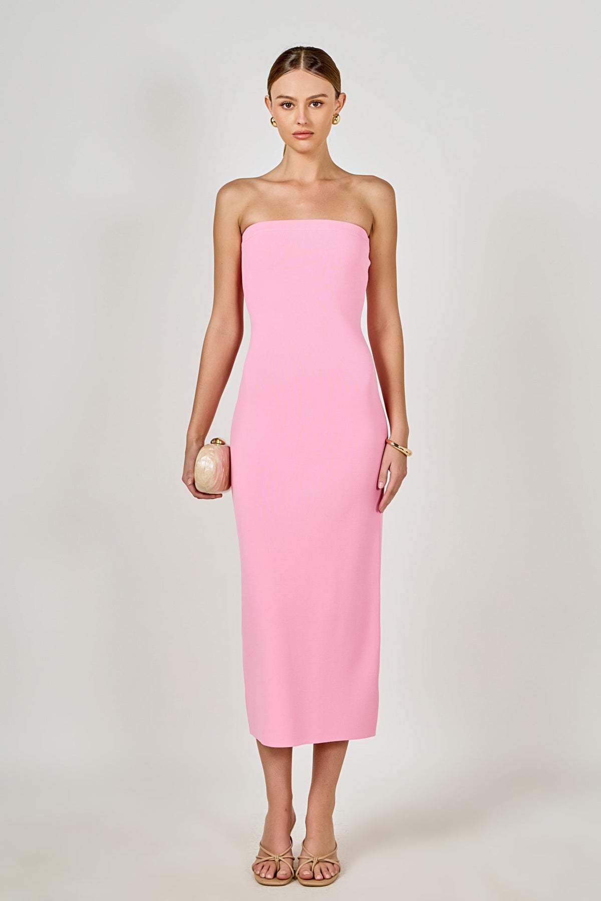 ENDLESS ROSE - Knit Tube Midi Dress - DRESSES available at Objectrare