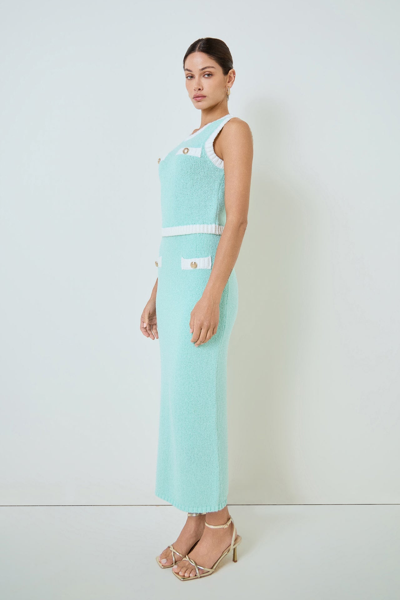 MARSY - Crochet Knit Maxi Dress - TOPS available at Objectrare