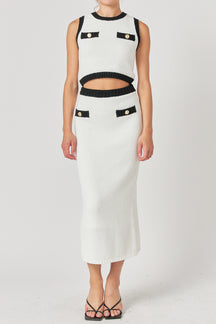 Crochet Knit Maxi Skirt