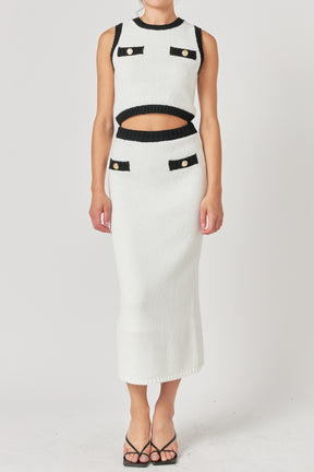 Crochet Knit Maxi Skirt