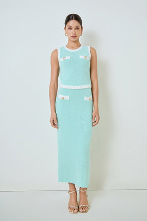 MARSY - Crochet Knit Maxi Skirt - SKIRTS available at Objectrare