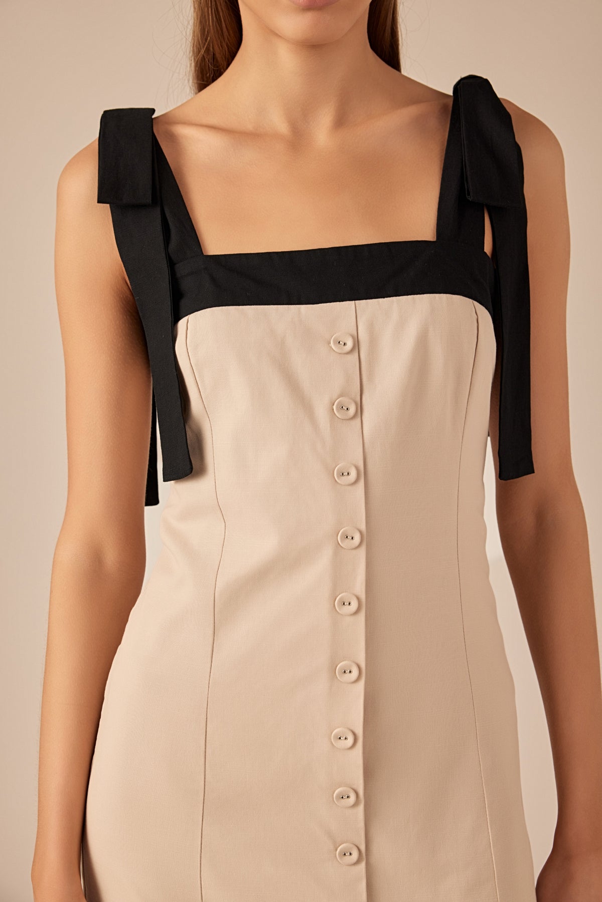 ENDLESS ROSE - Linen Buttoned Midi Dress - DRESSES available at Objectrare