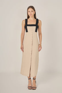 Linen Buttoned Maxi Dress